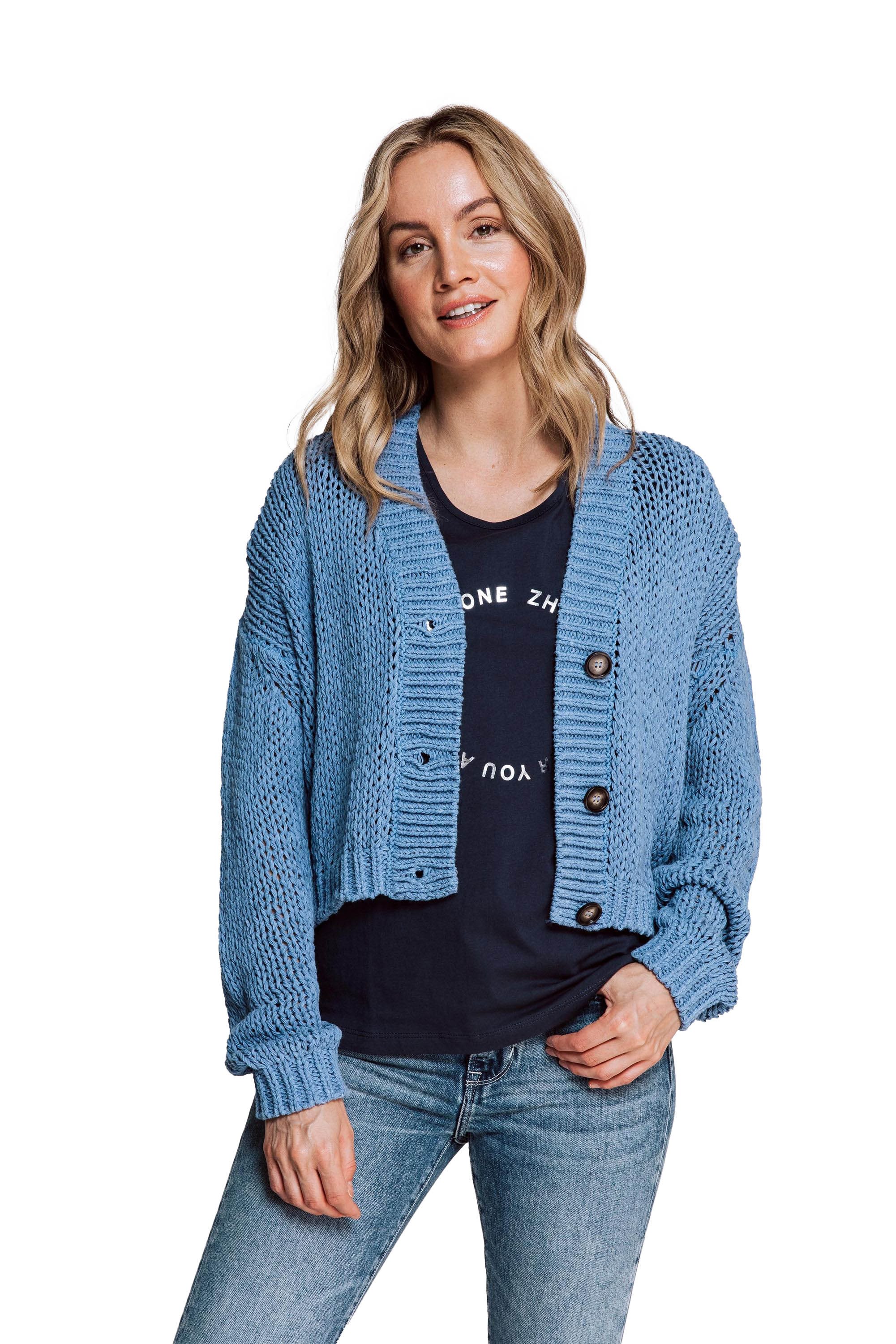 Zhrill Strickjacke GLORIA BLUE (0-tlg)