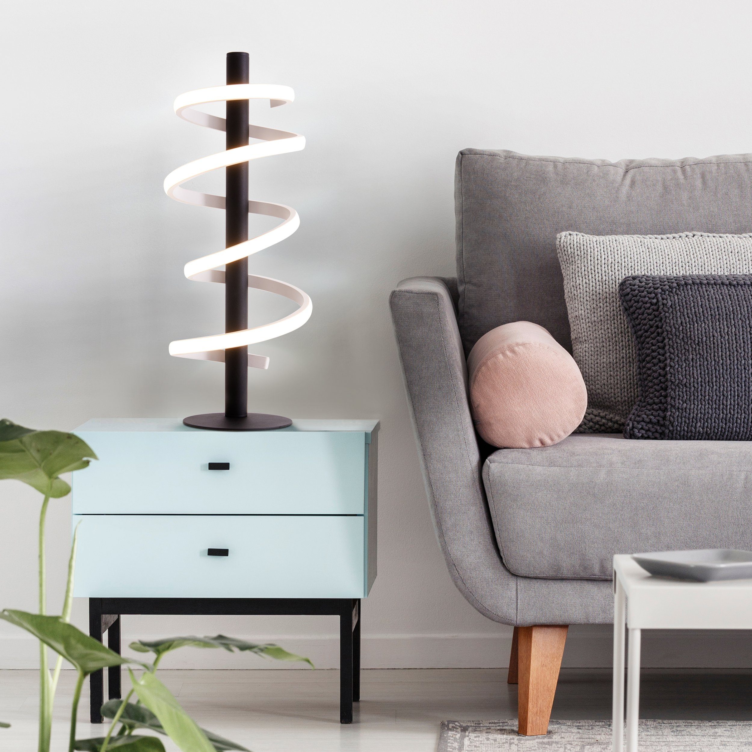näve LED Tischleuchte Belleza, Dimmfunktion, Ein-/Ausschalter, mehrere Helligkeitsstufen, LED fest integriert, Warmweiß, in 3 Stufen dimmbar über Touch-Schalter, Effizienzklasse: G, schwarz