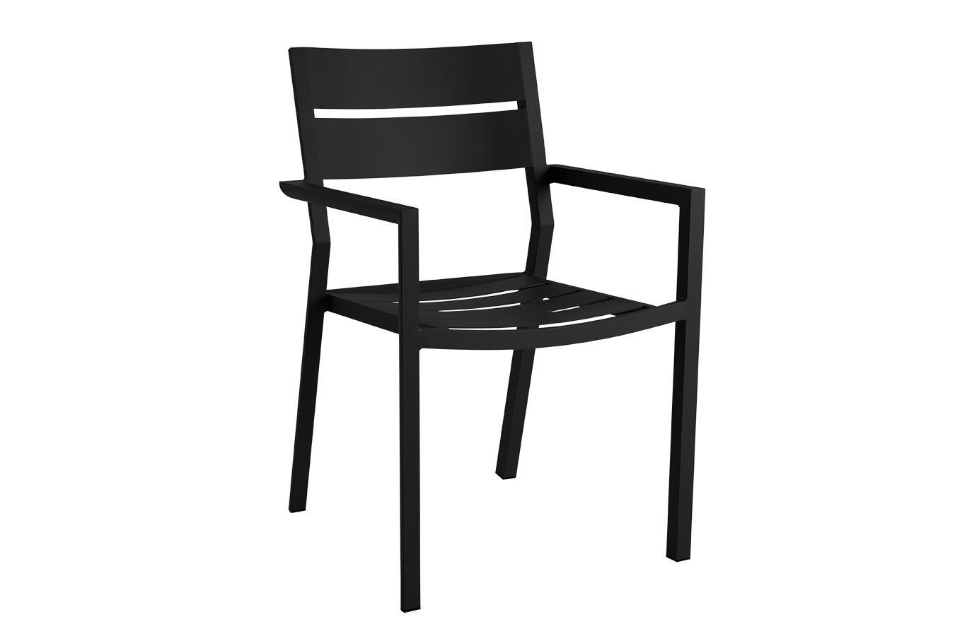 daslagerhaus living Delia Gartenstuhl stapelbar schwarz Stuhl