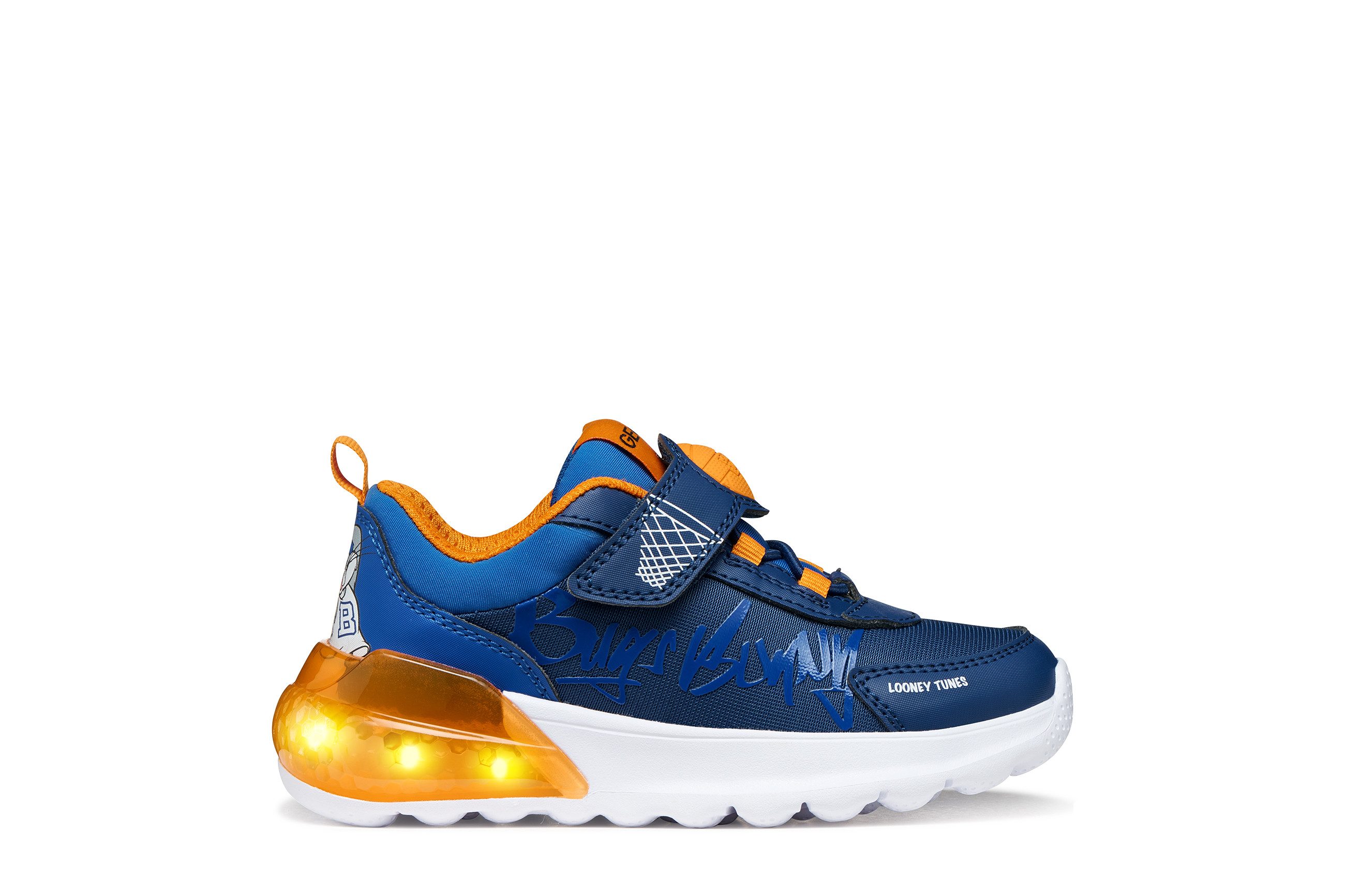 Geox Blinkschuh J ACTIVART ILLUMINUS Sneaker Klettschuh mit Looney Tunes Motiv, Größenschablone zum Download – Bild 5 von 5