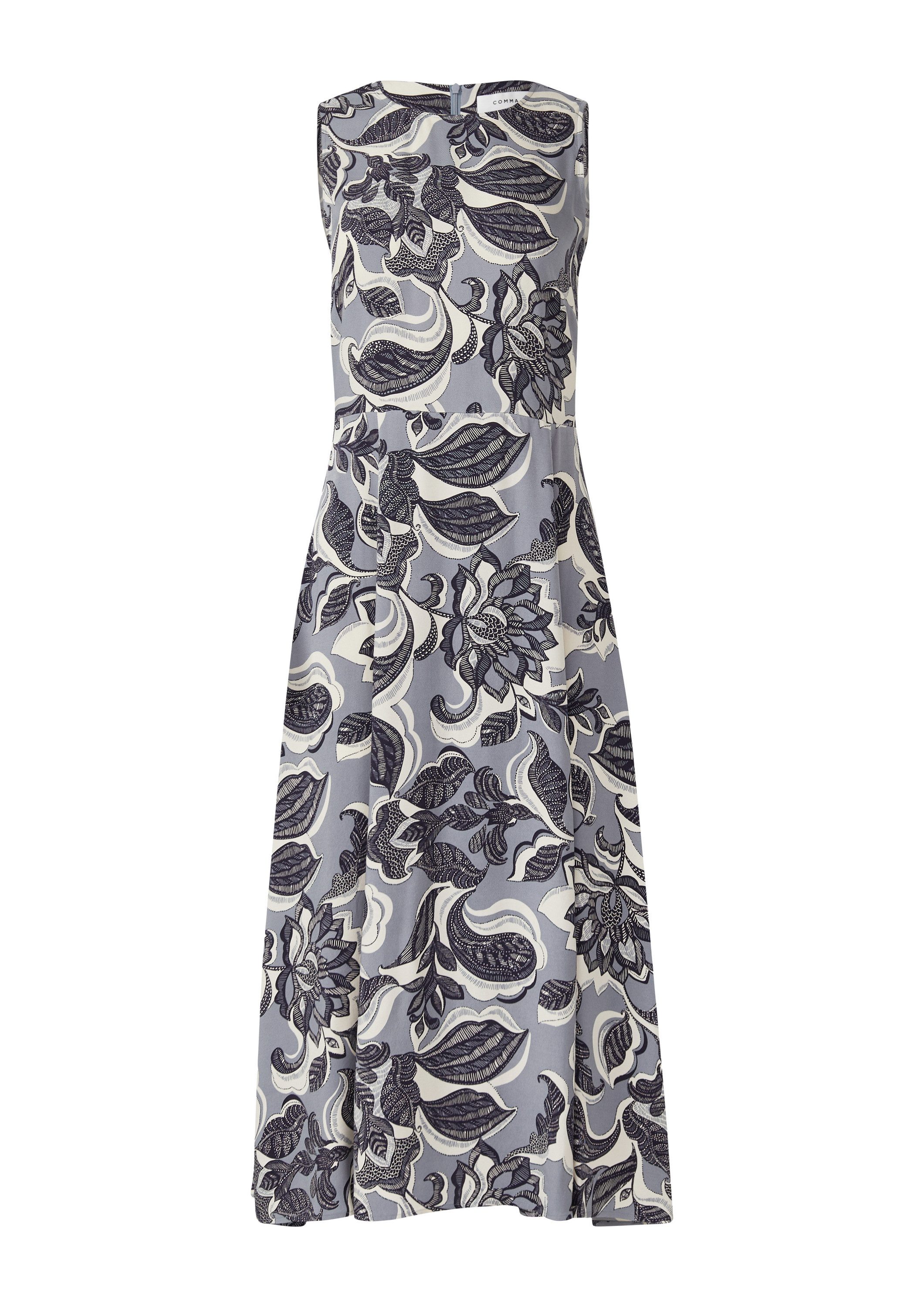 comma Midikleid Kleid Midikleid mit All-over-Print