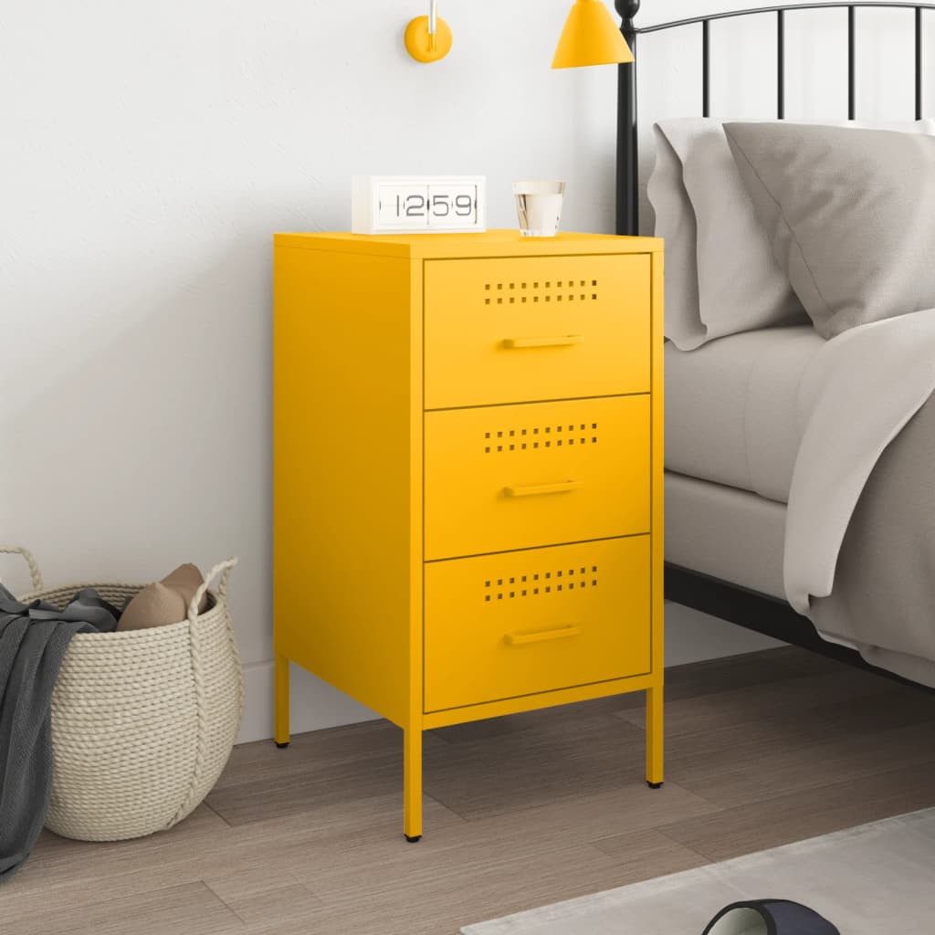vidaXL Nachttisch Nachttisch Senfgelb 36x39x68 cm günstig online kaufen