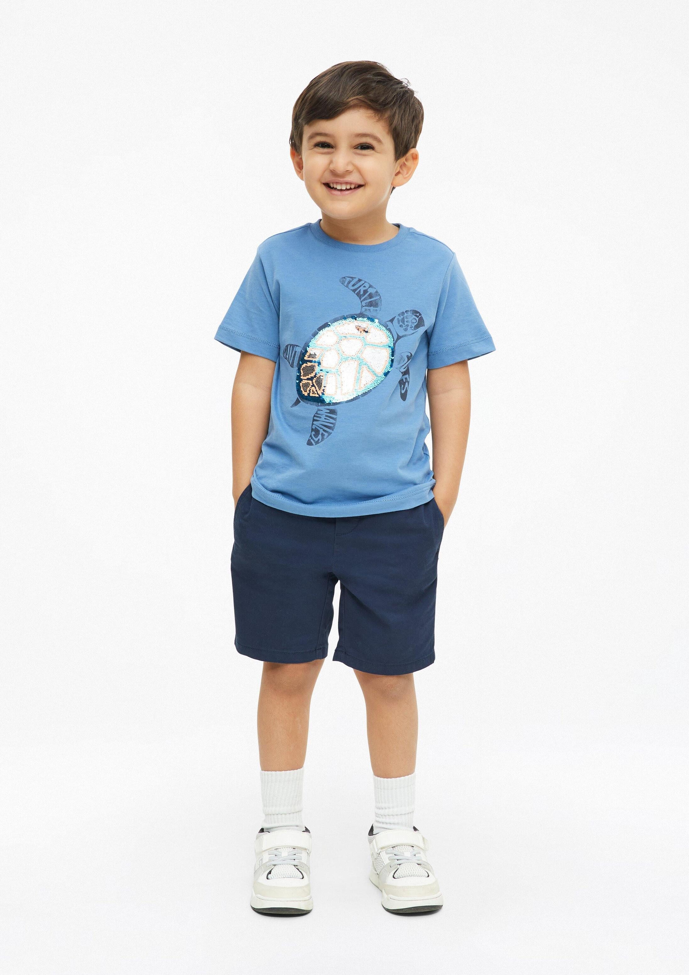s.Oliver Kurzarmshirt T-Shirt T-Shirt mit Wendepailletten