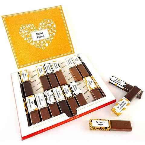 SURPRISA Aufkleber Set 'Danke' für Merci Schokolade, individuelles Geschenk, um Danke zu sagen