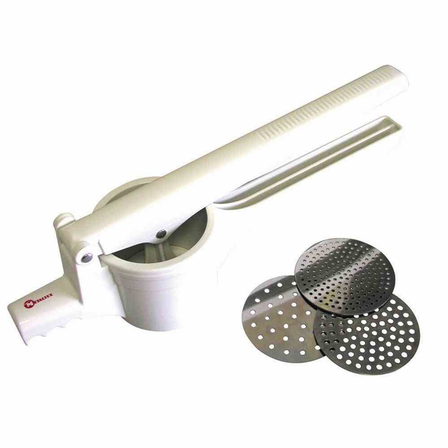 Metaltex Kartoffelstampfer Kartoffelpresse "Pressy", 26 cm weiß, Kunststoff