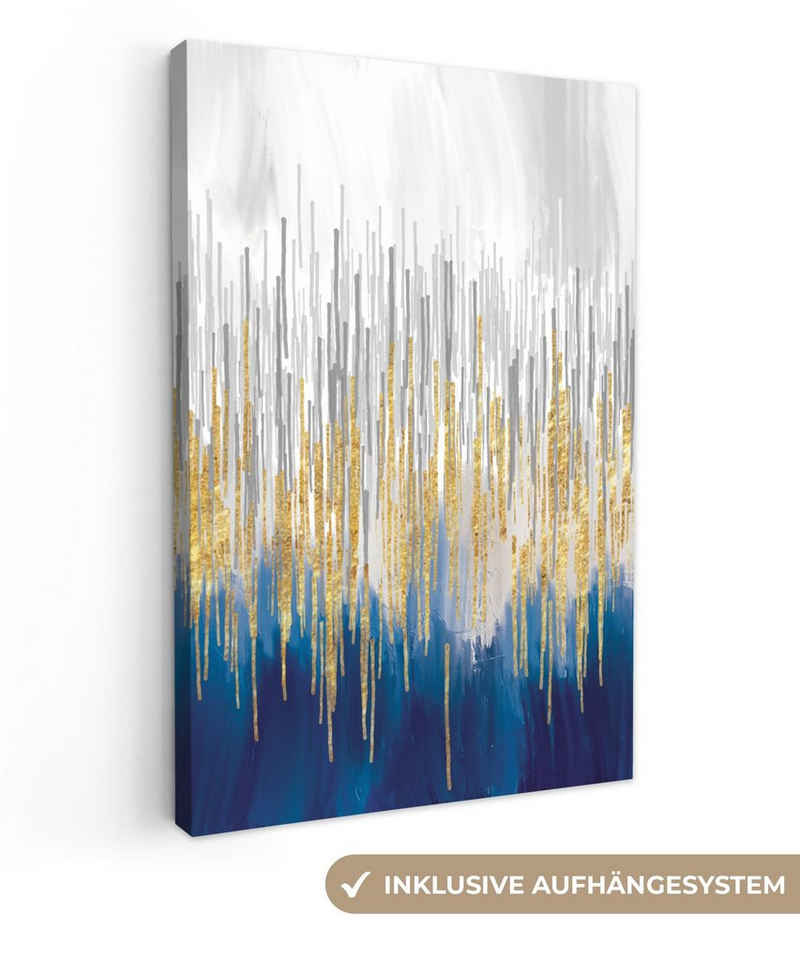 OneMillionCanvasses® Gemälde Abstrakt - Gemälde - Öl, (1 St), Leinwandbild fertig bespannt inkl. Zackenaufhänger, Gemälde, 20x30 cm