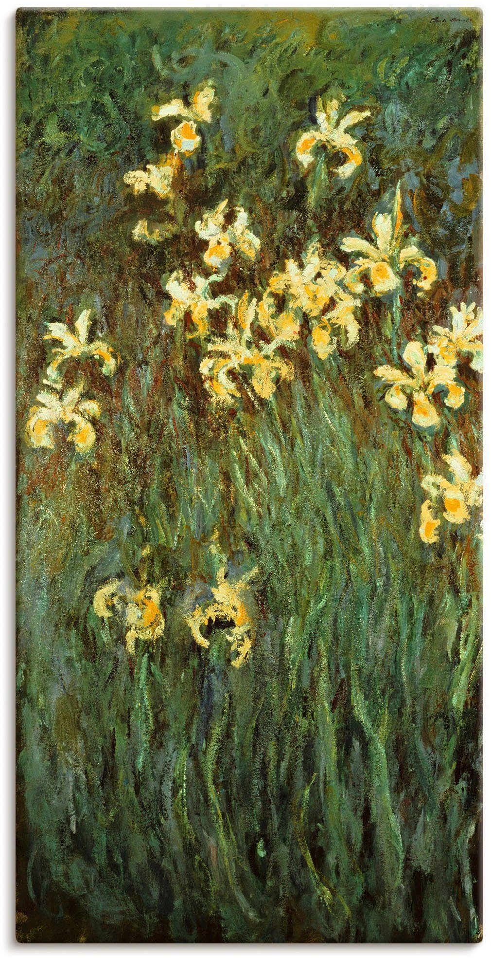 Artland Wandbild Gelbe Iris., Blumenwiese (1 St), als Leinwandbild, Wandaufkleber oder Poster in versch. Größen