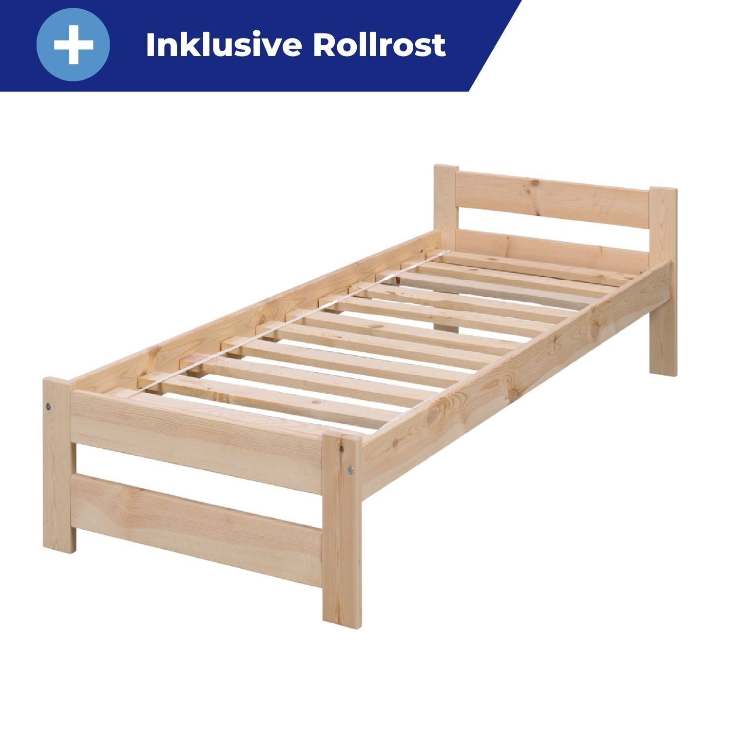 Coemo Holzbett CLASSICO (Bettgestell mit Rollrost), günstig online kaufen