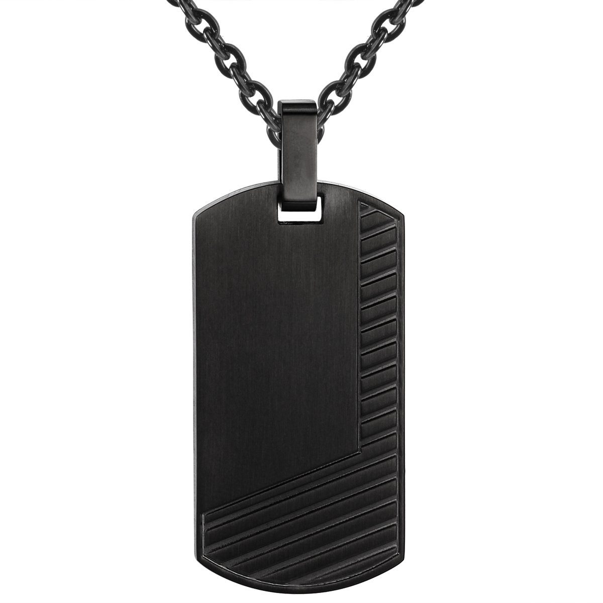 True Rebels Edelstahlkette Halskette aus Edelstahl, in schwarz, für Männer günstig online kaufen