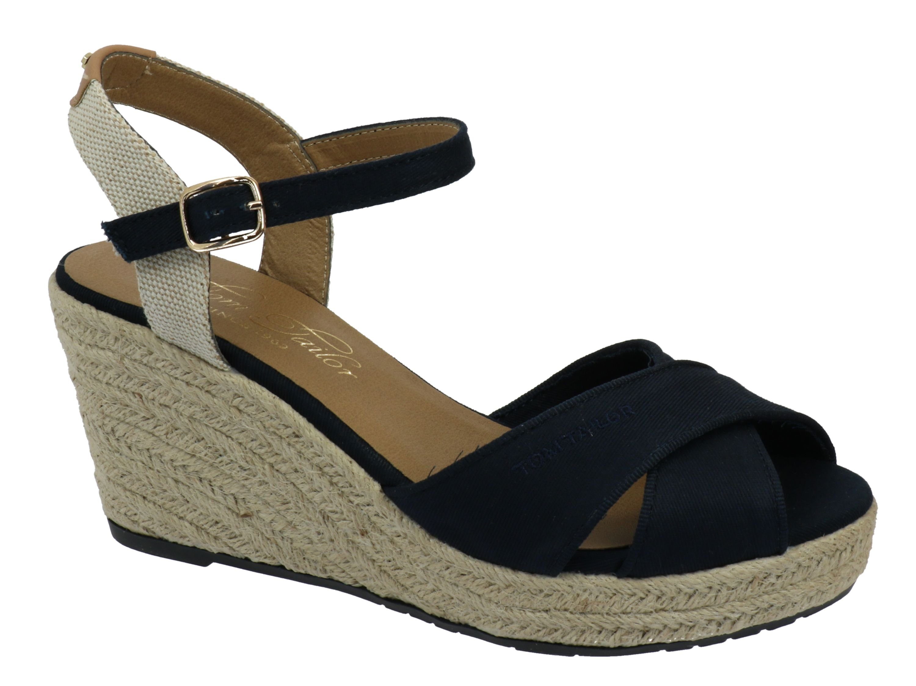 Damen Tom Tailor für Sandaletten TOM navy TAILOR Keilsandalette