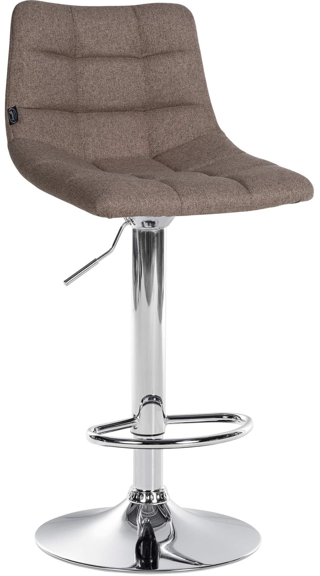 furnicato Barhocker Jerry Stoff 87-108,5x43x46,5 cm taupe (1 St)