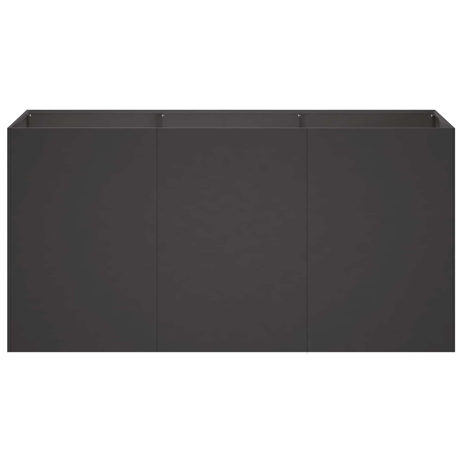 vidaXL Blumentopf Garten-Pflanzgefäß Schwarz 120 x 40 x 60 cm Kaltgewalzter Stahl (1 St)