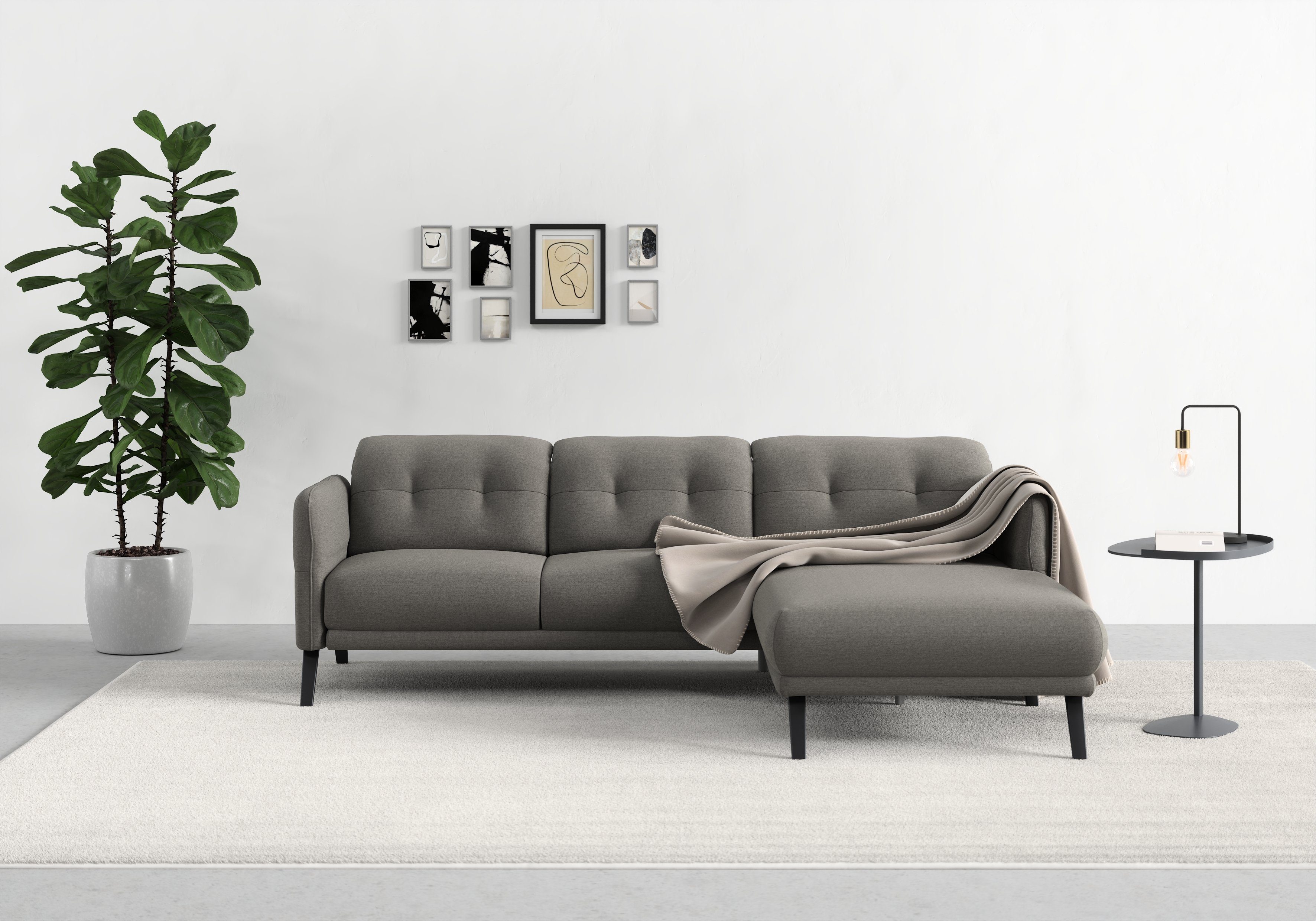 sit&more Ecksofa Scandia, Wahlweise mit Kopfteilverstellung Armteilfunktion und