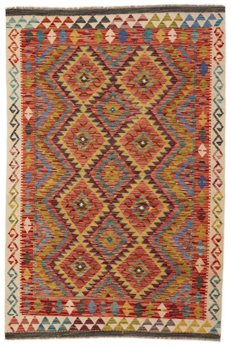 Orientteppich Kelim Afghan 123x187 Handgewebter Orientteppich, Nain Trading, rechteckig, Höhe: 3 mm