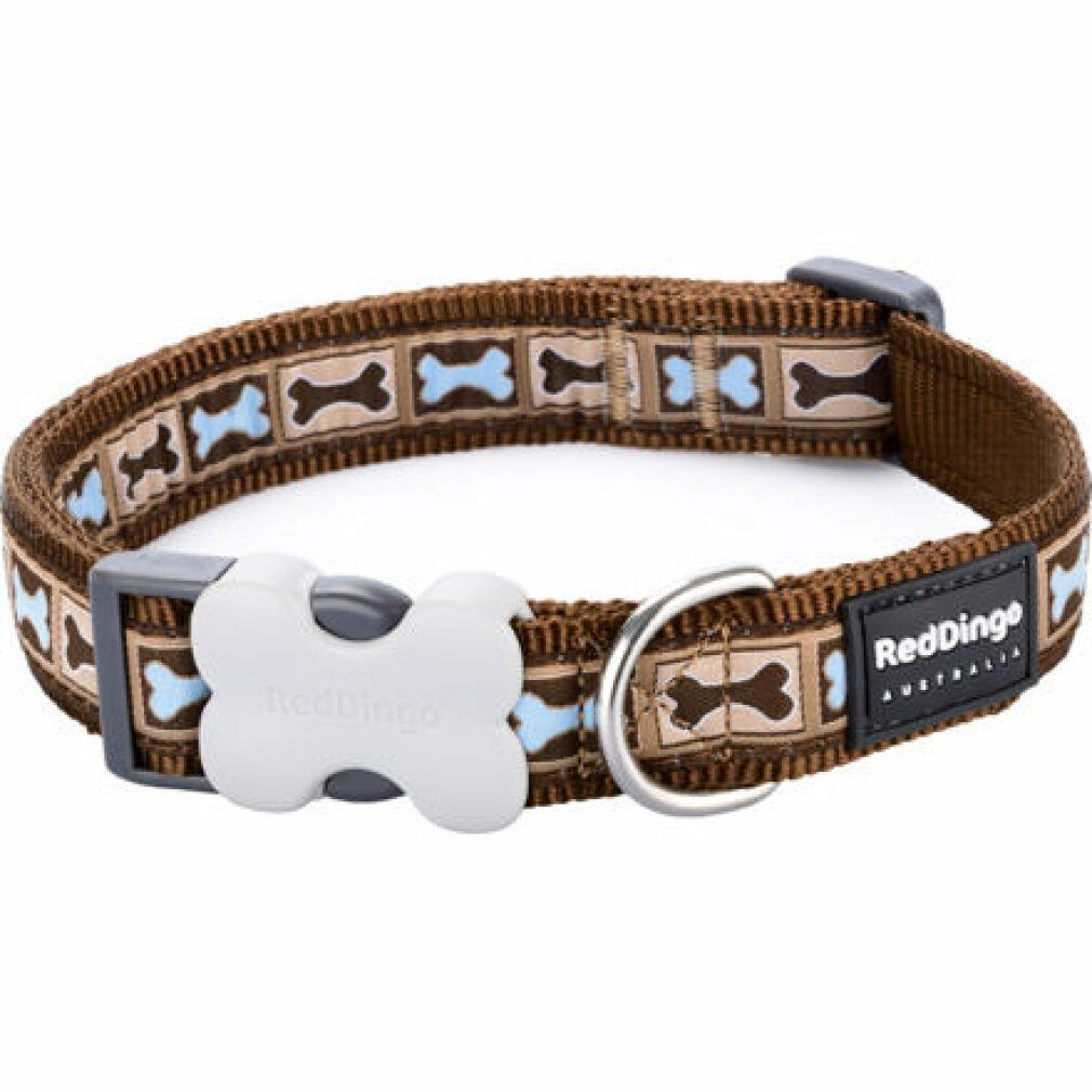 Red Dingo Hunde-Halsband Halsband RD 25 mm x 41-63 cm - Bone Yard