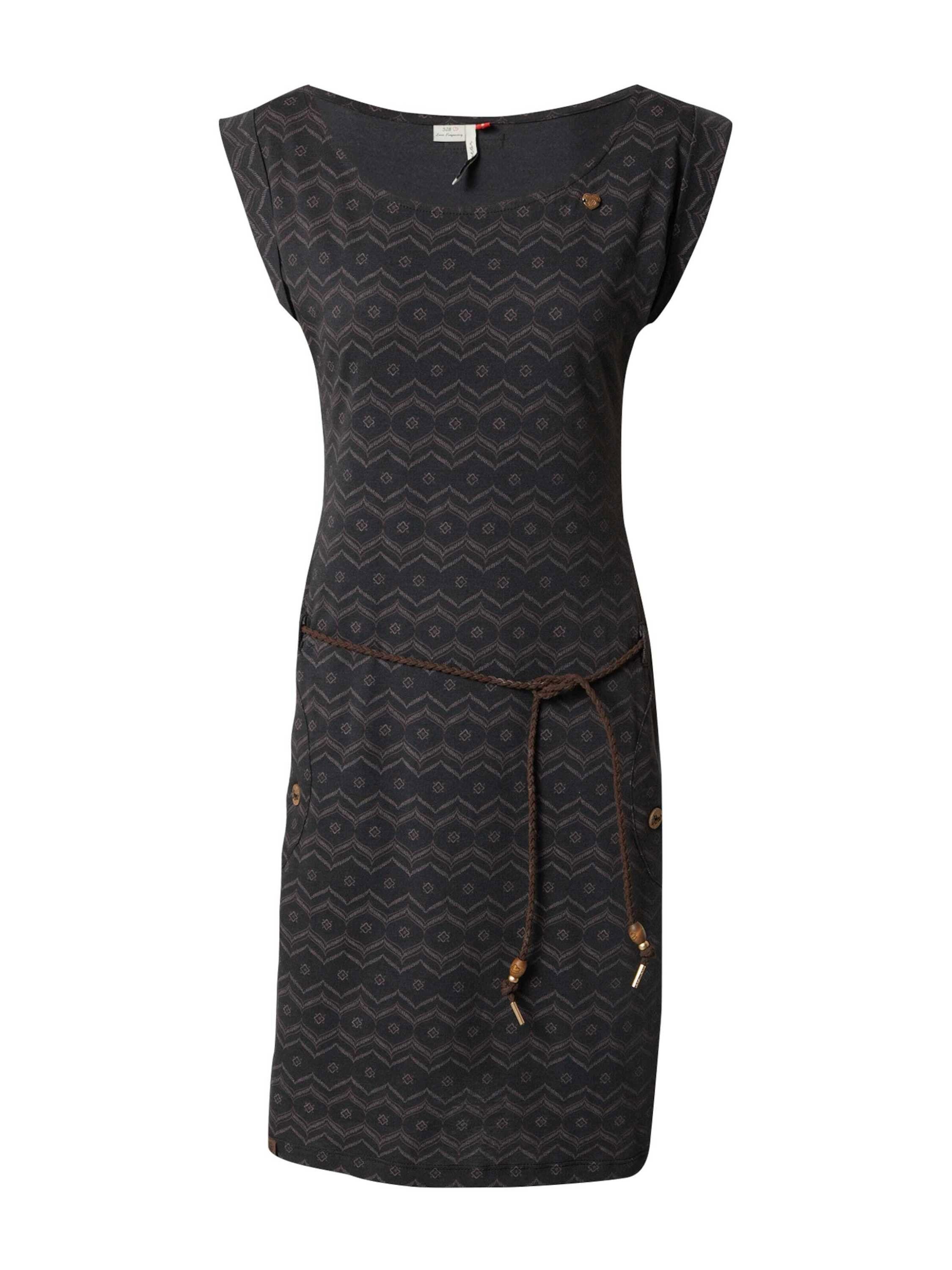 Ragwear (1-tlg) Black Jerseykleid Plain/ohne TAGG Details