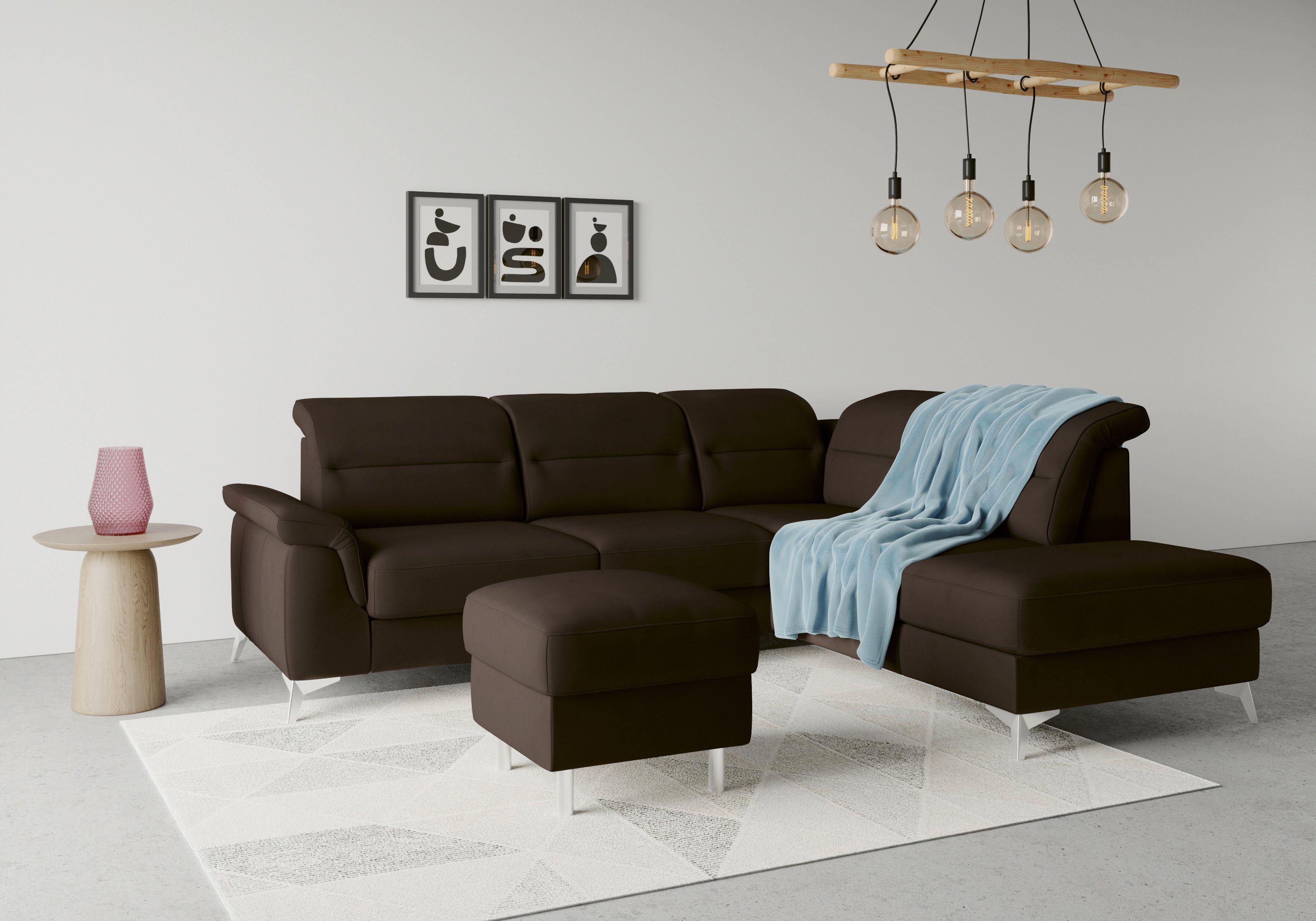 sit&more Ecksofa Armteilfunktion optional Kopfteilverstellung mit mit und mane, Sinatra