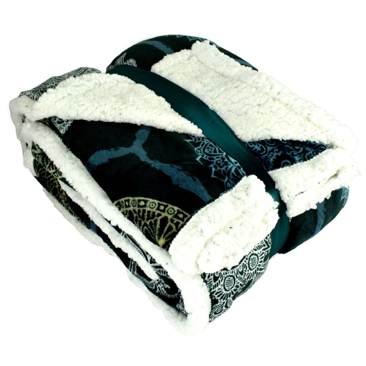 Wohndecke Kuscheldecke XL Flanell Sherpa 150x200cm Ornamente 3 Farben, VIVA günstig online kaufen