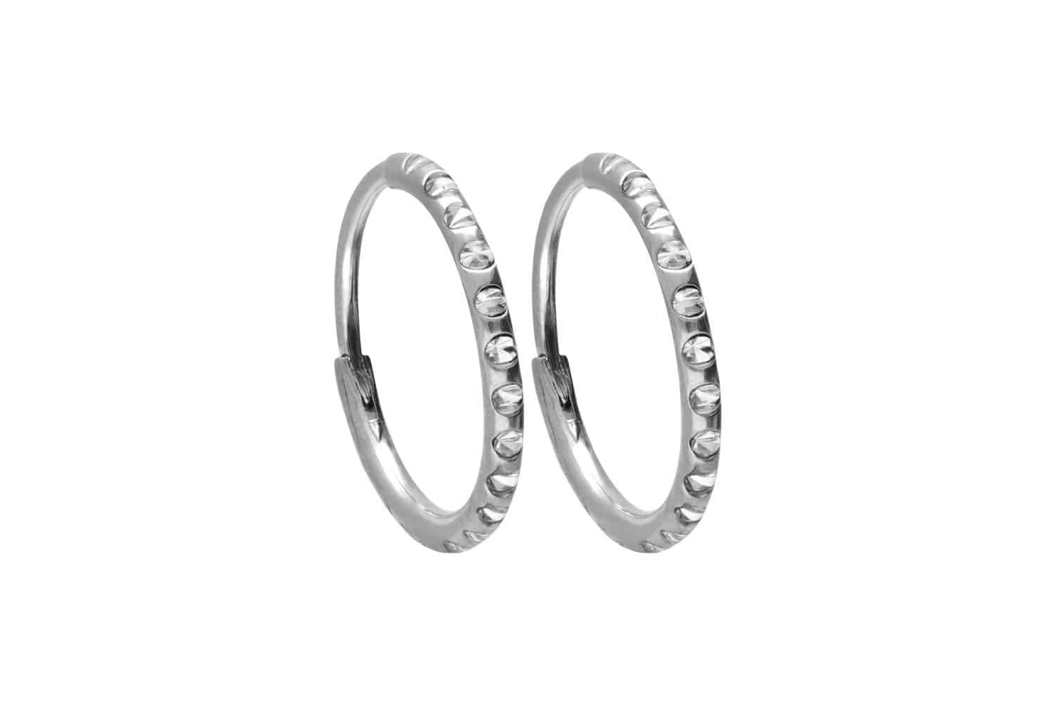 FILANGO Piercing-Set Titan Ohrclicker Creolen KRISTALLE günstig online kaufen