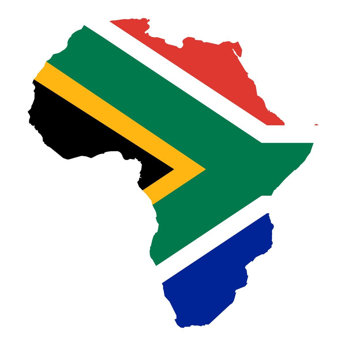 Spreadshirt Aufkleber Südafrika Flagge Langkarte Afrika Kontinent Sticker Aufkleber