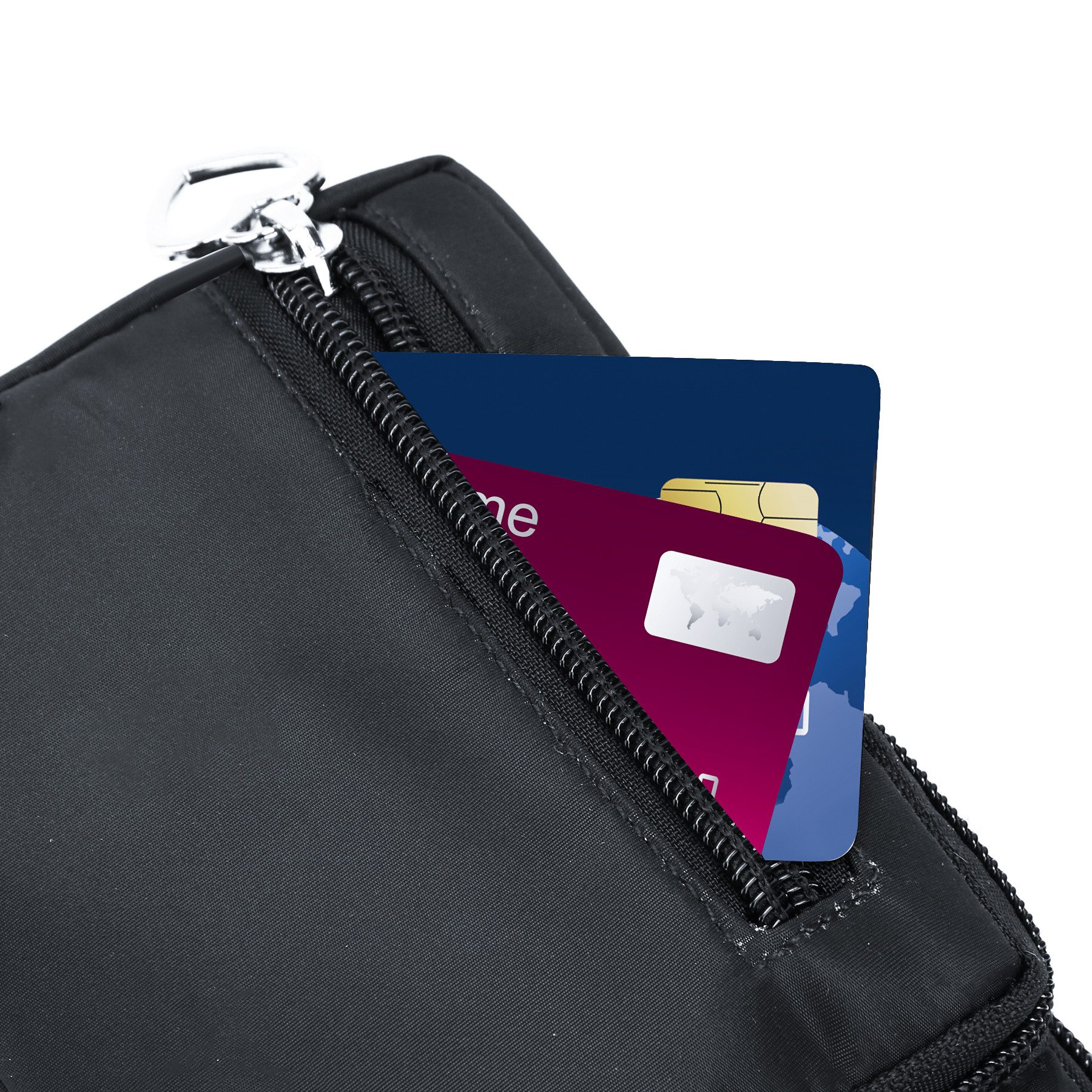 Mutig Umhängetasche Crossbody Tasche für Damen, Verstellbar Schultergurt (Nylon Handy Mini-Tasche, multifunktionale Handytasche, 1-tlg., Schultertasche, Kleine Umhängetasche, Mini Crossbody), Schultertasche zum Umhängen mit breitem Schultergurt und 3 Fächern