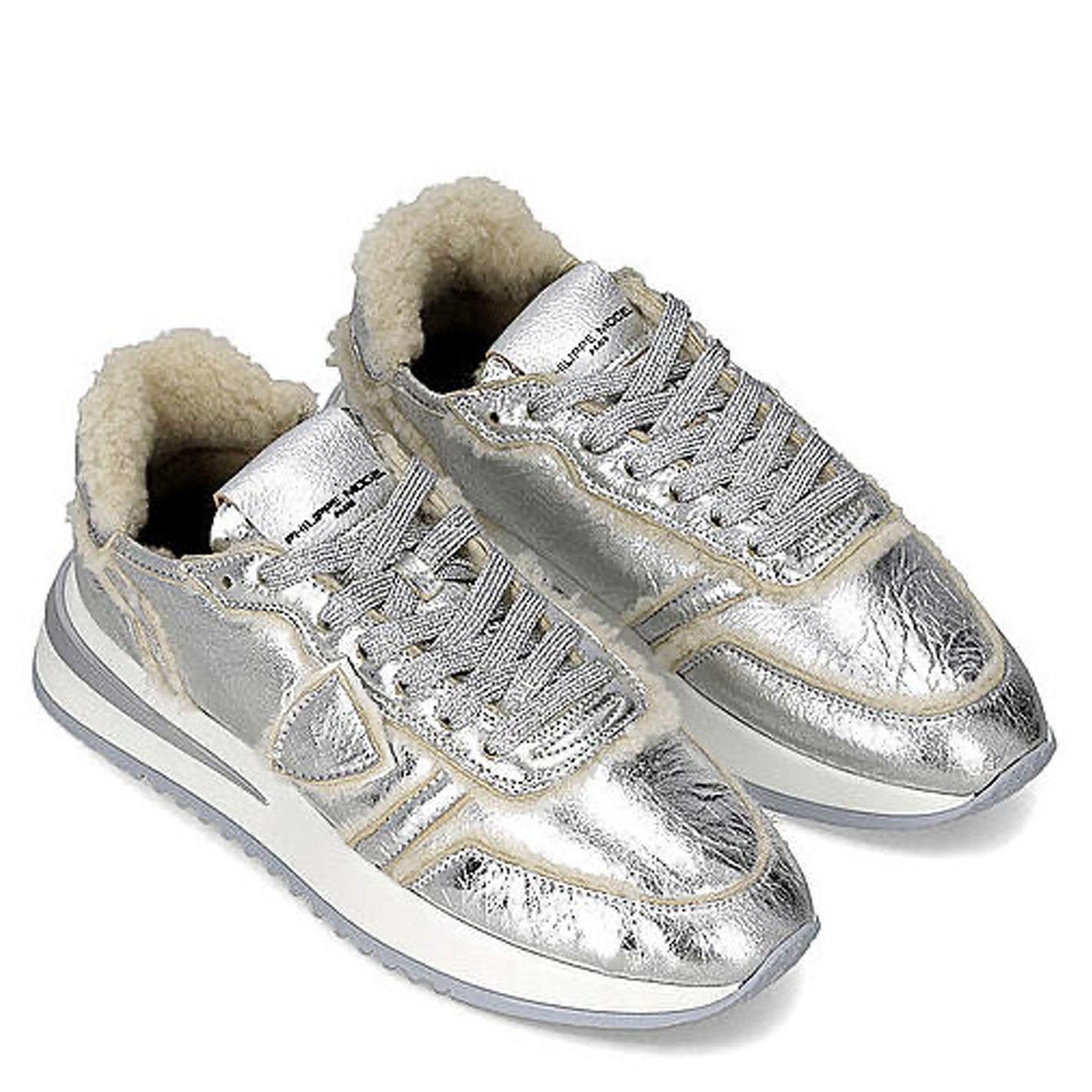 PHILIPPE MODEL PHILIPPE MODEL Sneaker TROPEZ 2.1 LOW aus Leder - Silber Sneaker