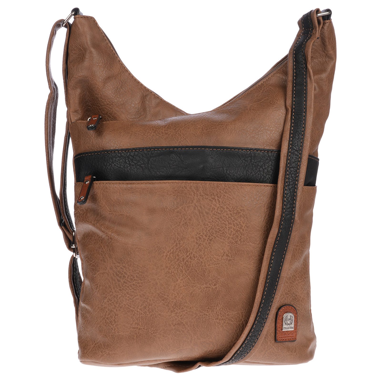 Christian Wippermann Umhängetasche Große Umhängetasche Damen Tasche Schultertasche (einzeln), Crossover Leder Optik