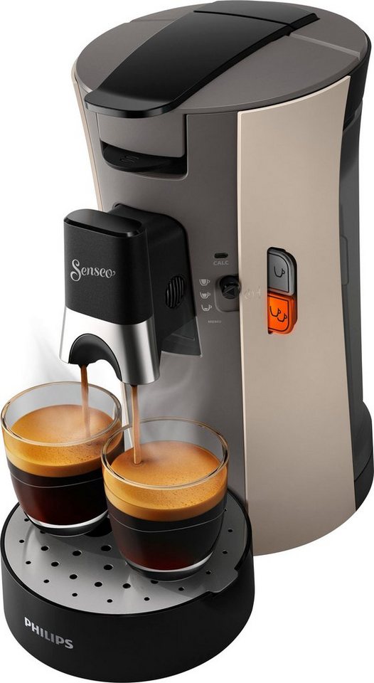 Philips Senseo Kaffeepadmaschine Select CSA240/30, aus 21% recyceltem  Plastik, +3 Kaffeespezialitäten, Memo-Funktion, inkl. Gratis-Zugaben im  Wert von € 14,- UVP