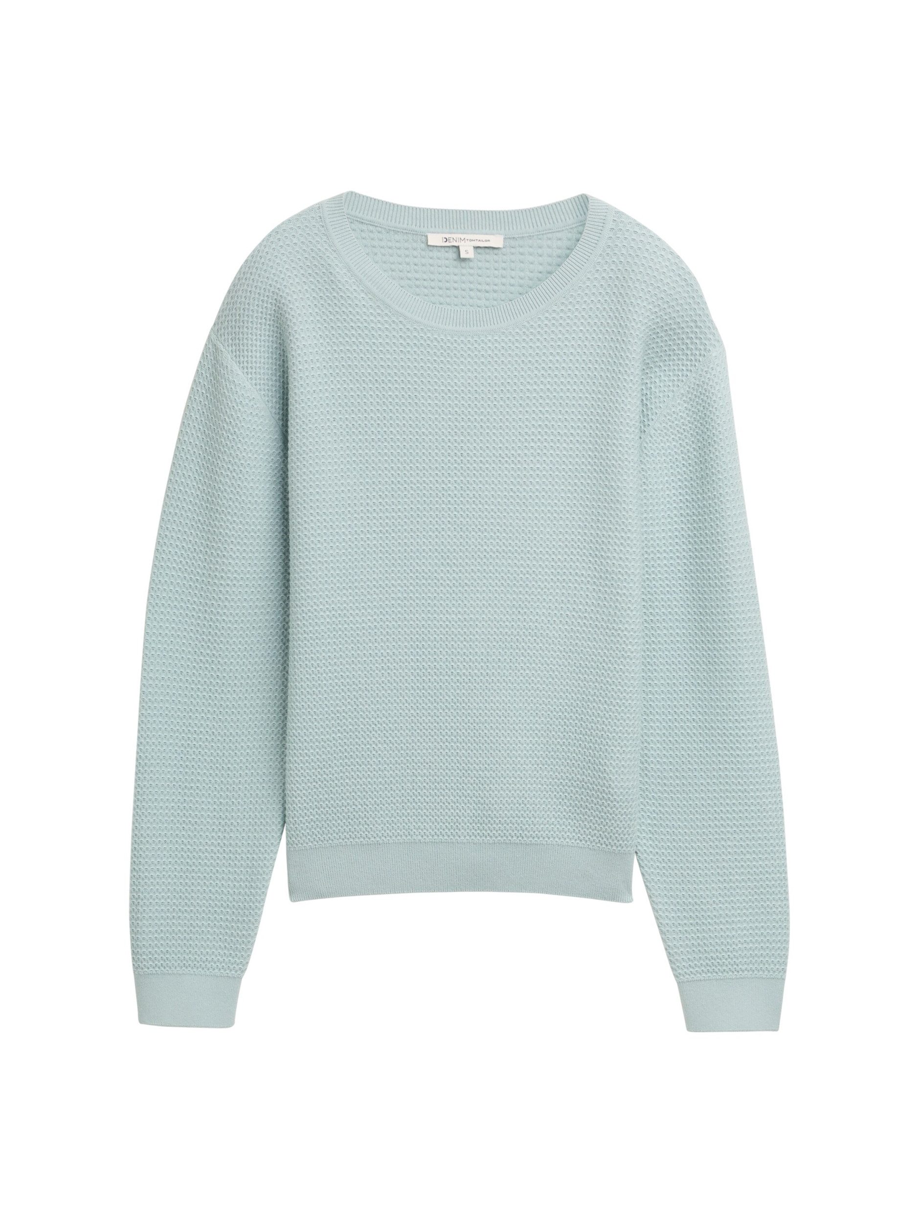 TOM TAILOR Denim Longpullover structured knit günstig online kaufen