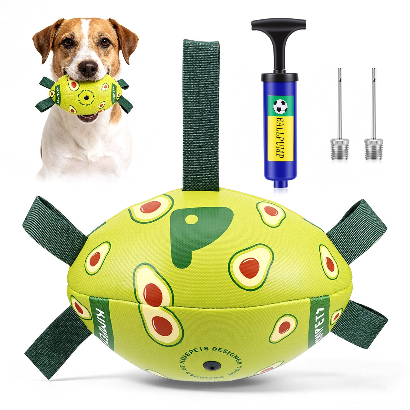 BlingBin Tierball Hunde Fußball Spielzeug Kauspielzeug Hundespielzeug Ball PU Leder, PU-Leder, 1 Stück (1-tlg) für kleine,mittelgroße und große Rassen,Outdoor,Indoor,Rasen,Schwimmen