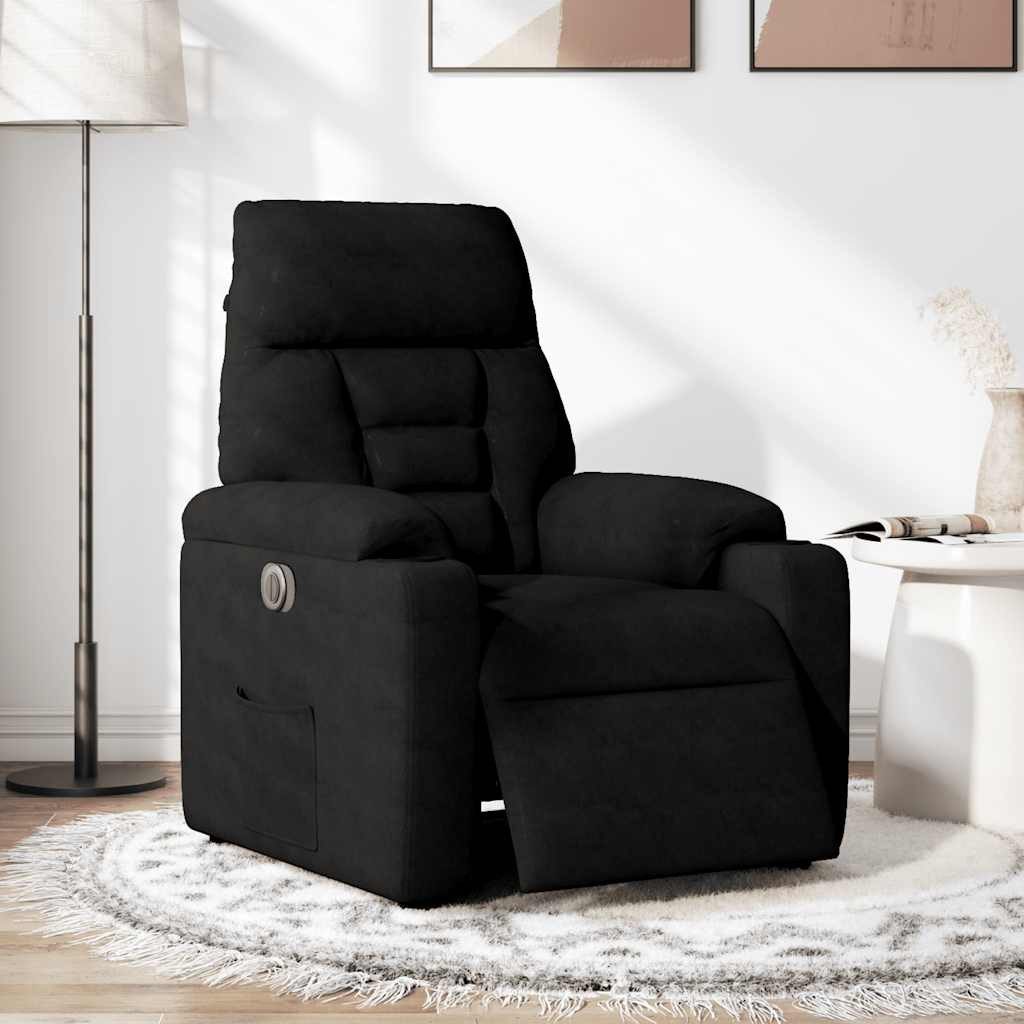 vidaXL Sessel Relaxsessel Elektrisch Schwarz Mikrofasergewebe günstig online kaufen