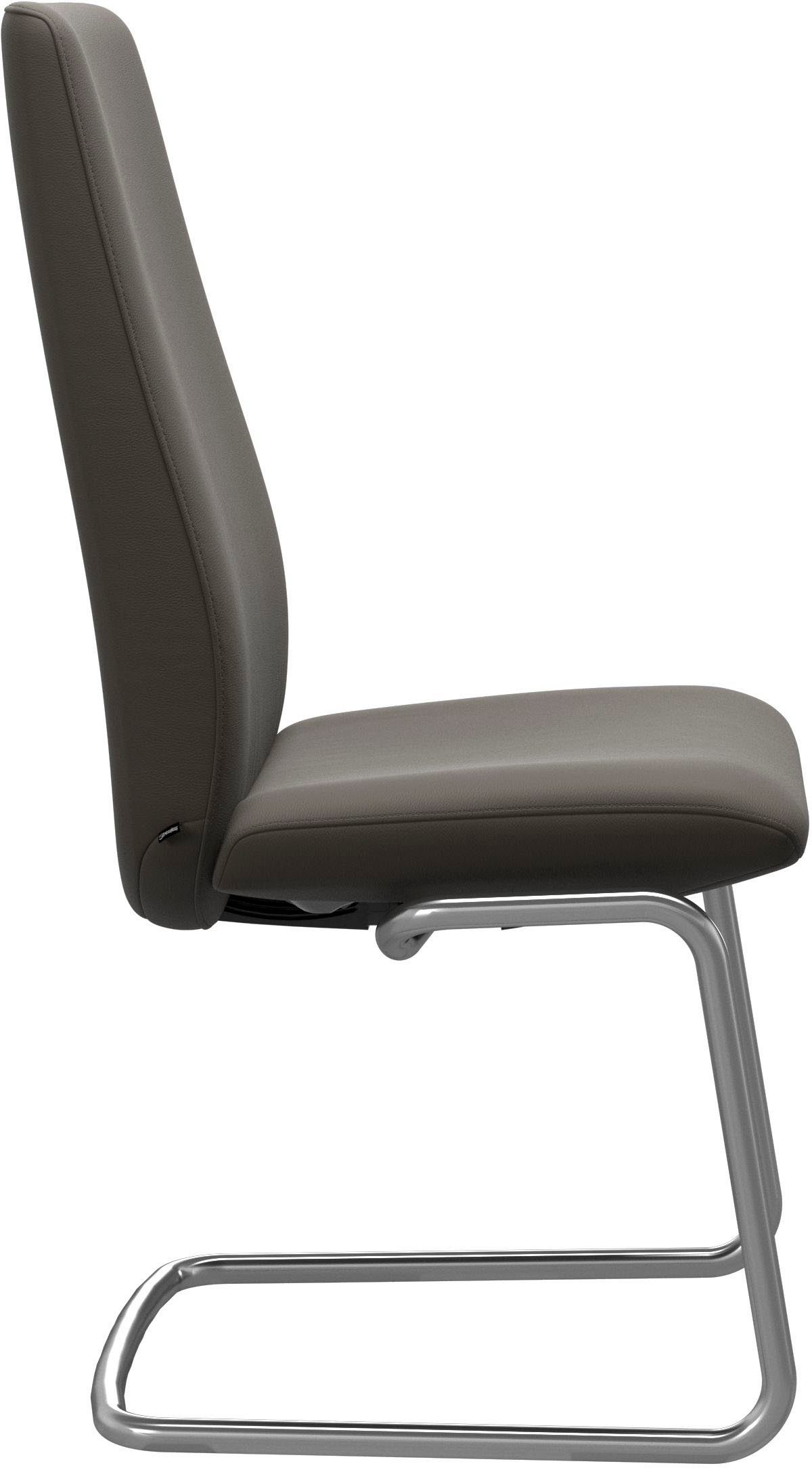 L, Laurel, High Stahl Schwarz Stressless® Größe Back, matt Polsterstuhl aus Beinen mit in