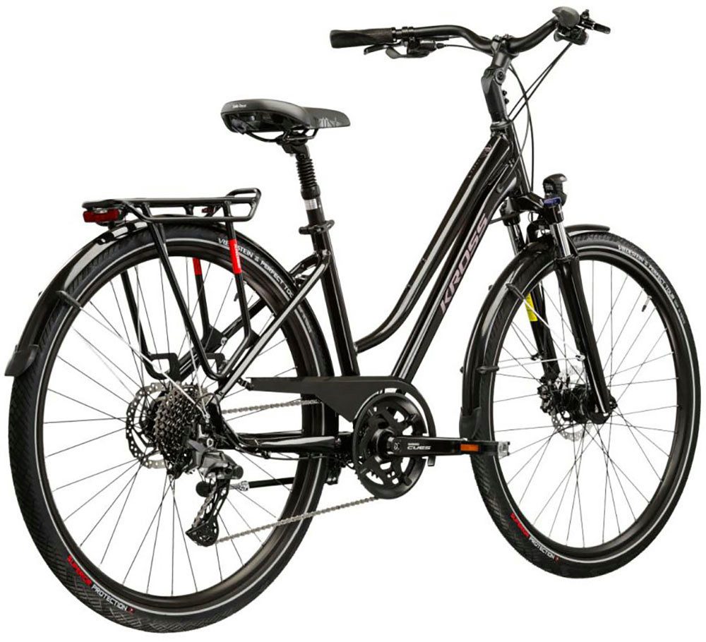 Kross Trekkingrad Damen-Trekkingrad 28" Trans 7.0 Schwarz 20 Gänge, 20 Gang Shimano CUES U6020 Schaltwerk, Kettenschaltung