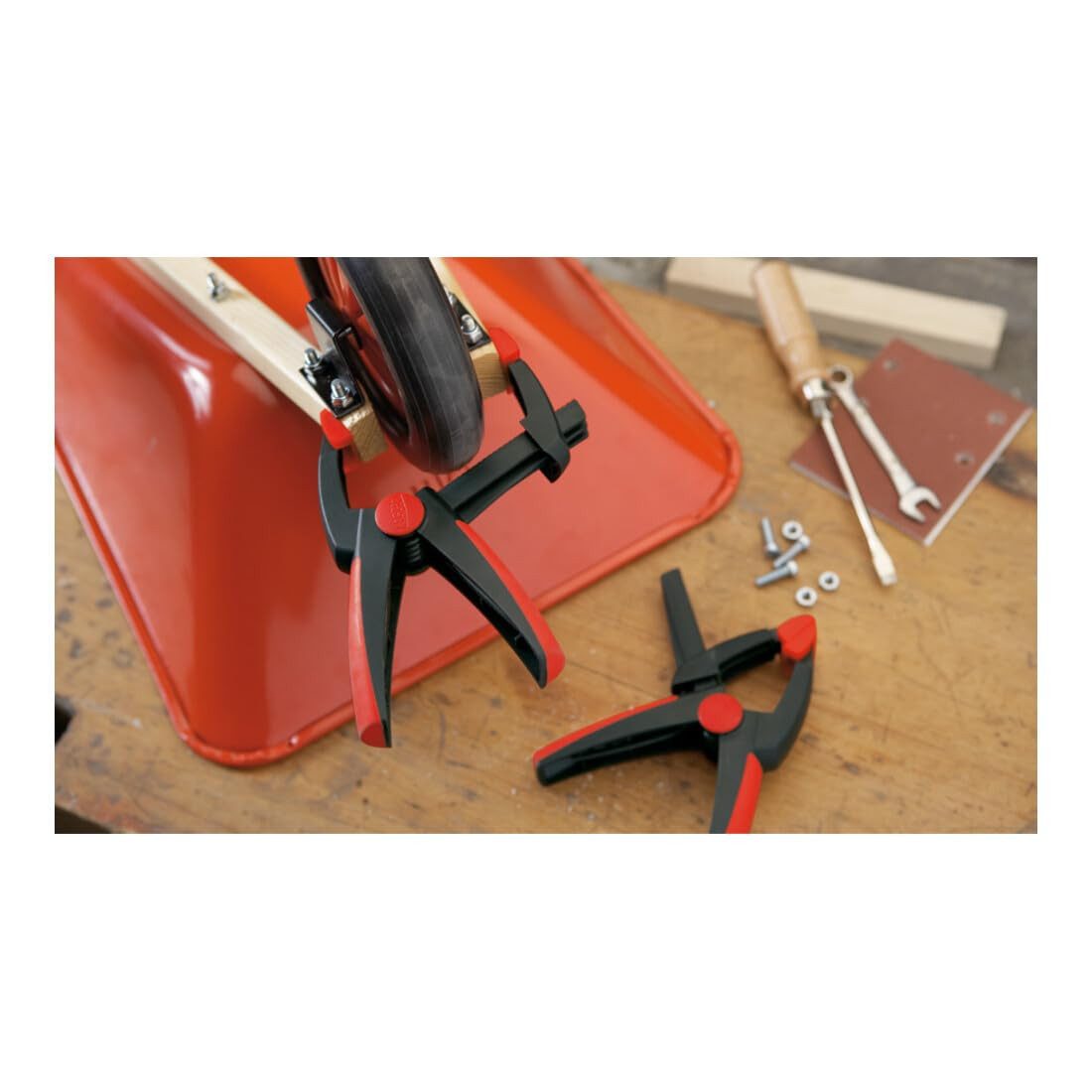 BESSEY Clippix Federzwinge – 75 X 70 Mm – Klemmzwinge Zum Schnellen Fixieren Für Holz, Metall & Kunststoff