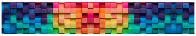 wandmotiv24 Fototapete bunte Würfel, Regenbogen, strukturiert, Wandtapete, Motivtapete, matt, Vinyltapete, selbstklebend