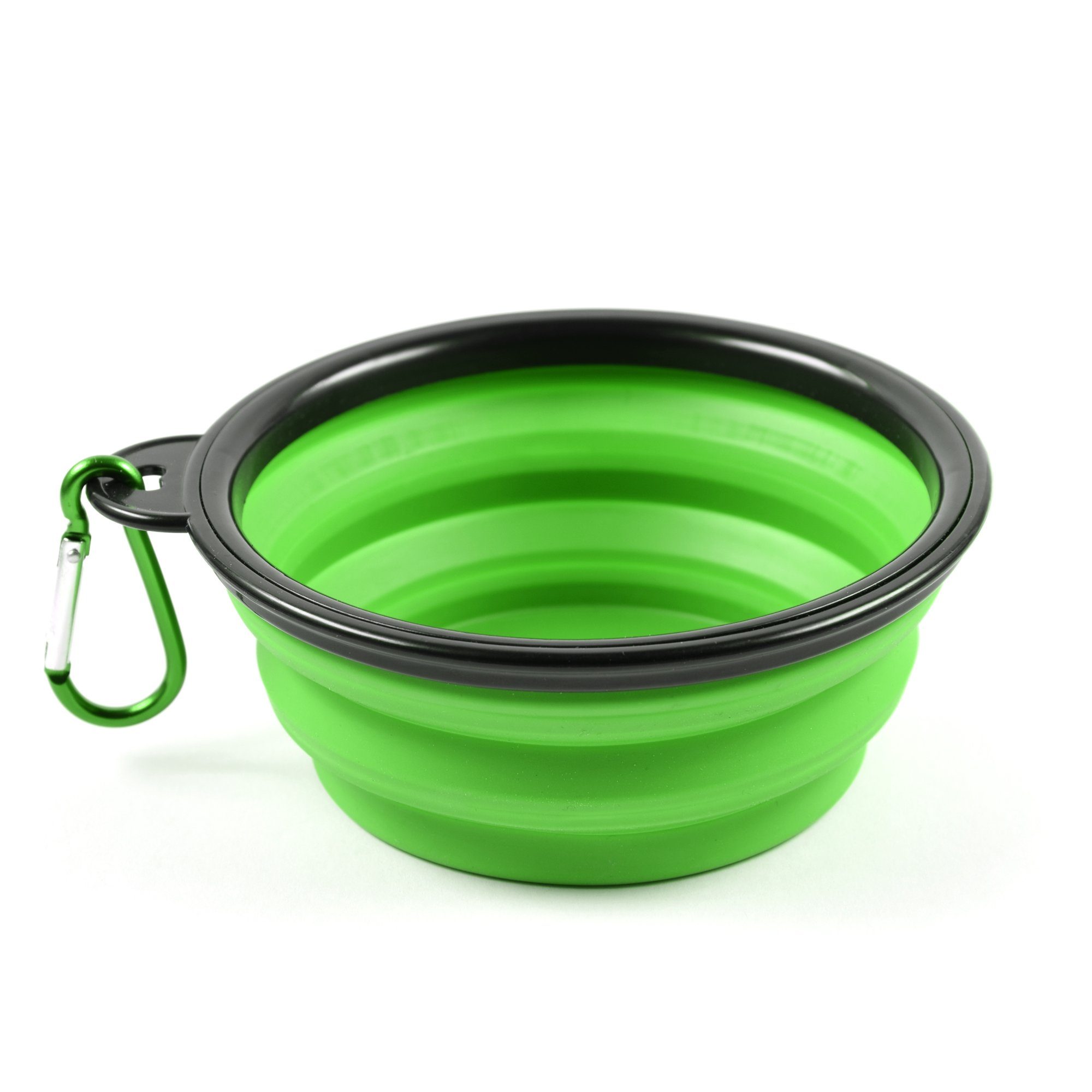 PhoneNatic Futternapf Faltbarer Reisenapf aus Silikon für Hunde und Katzen mit Karabiner
