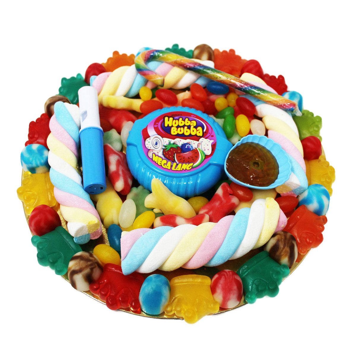 Fruchtgummi Bären & Co. Süßigkeit, Fruchtgummi süße Einschulungspizza für Boys im Pizzakarton 500g