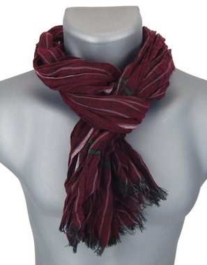 Ella Jonte Modeschal, Herrenschal rot bordeaux grau weiss weicher Fashion Schal Viskose