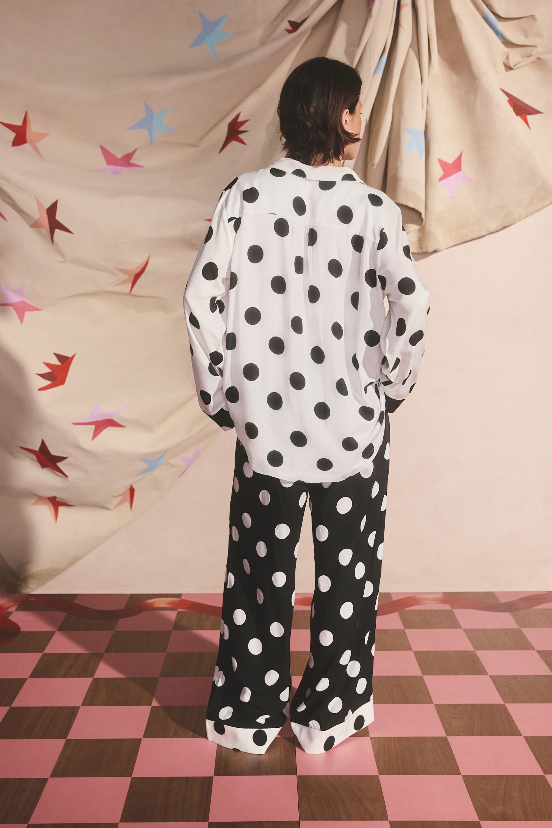 Cath Kidston Pyjama Cath Kidston getupfter Schlafanzug aus Webstoff (2 tlg)