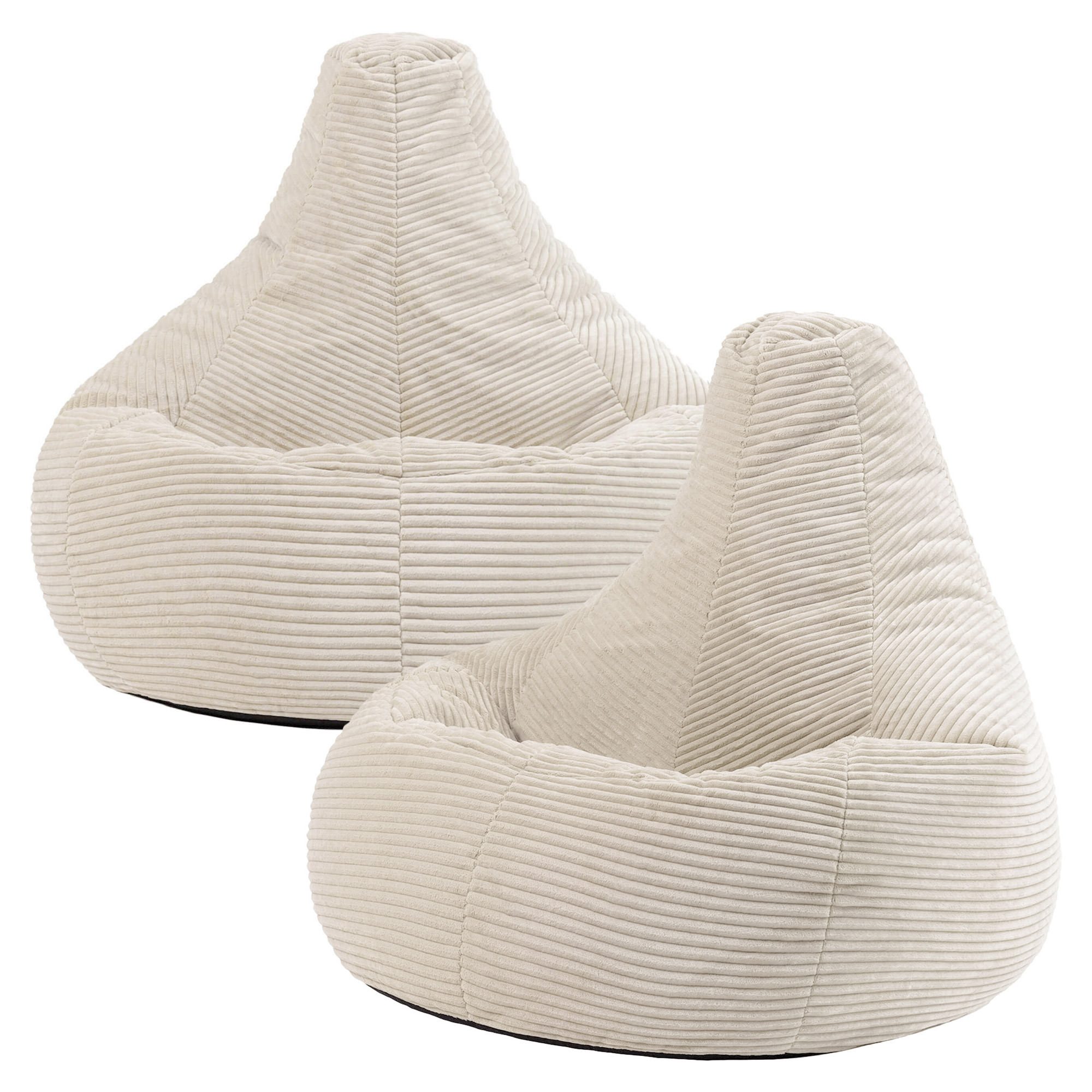 icon Sitzsack 2er Set Sessel mit Rückenlehne aus Cord „Dalton“, Sitzsack XX günstig online kaufen