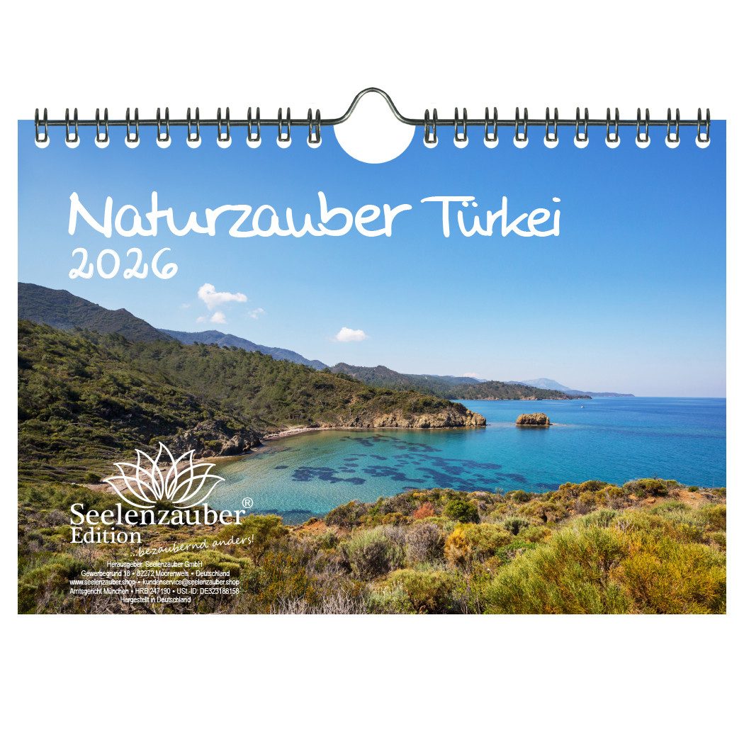 Seelenzauber Wandkalender Naturzauber Türkei DIN A5 Kalender für 2026 Landschaft Natur Reise