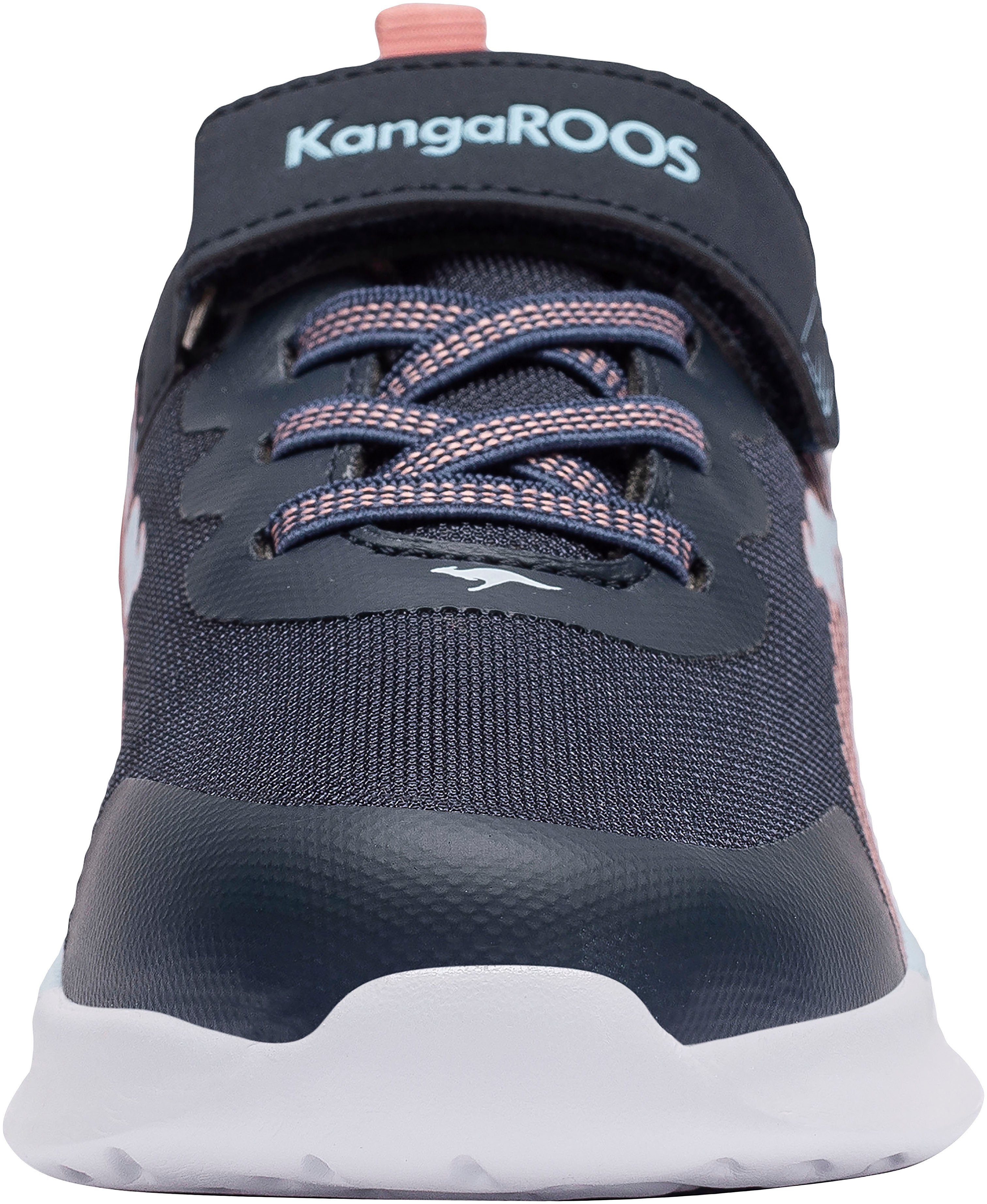 KangaROOS KQ-Unique EV Sneaker mit navy-rosa Klettverschluss