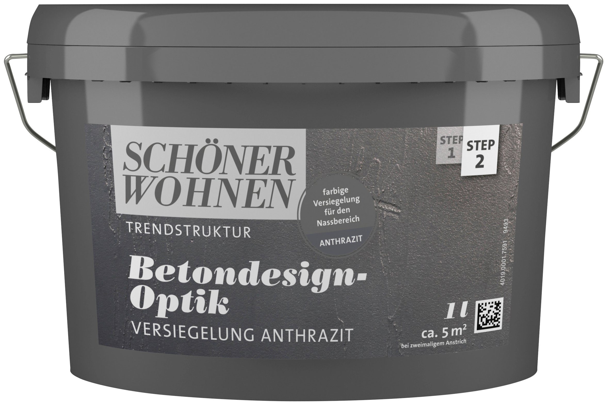 SCHÖNER WOHNEN-Kollektion Lack Betondesign-Optik Versiegelung, 1 Liter,  Beton-Look für Wand- und Bodenfliesen