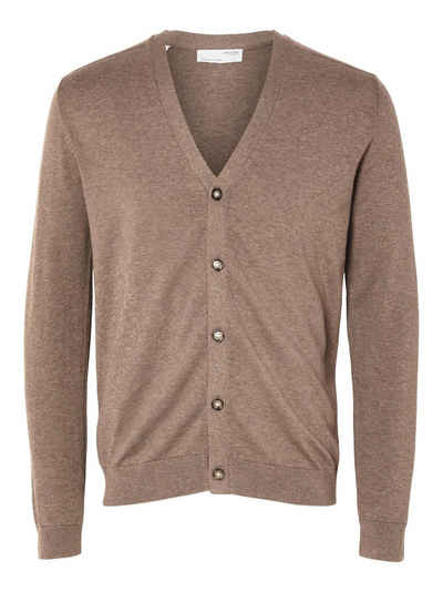 SELECTED HOMME Strickjacke SLHBERG LS KNIT V-NECK CARDIGAN NOOS