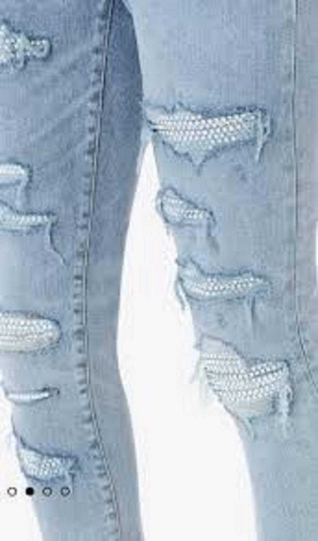 AMIRI Amiri Herren Jeanshose, Amiri Swarovski Crystal Jean, LT VINTAGE Distressed, Taschen, Swarovski Kristall