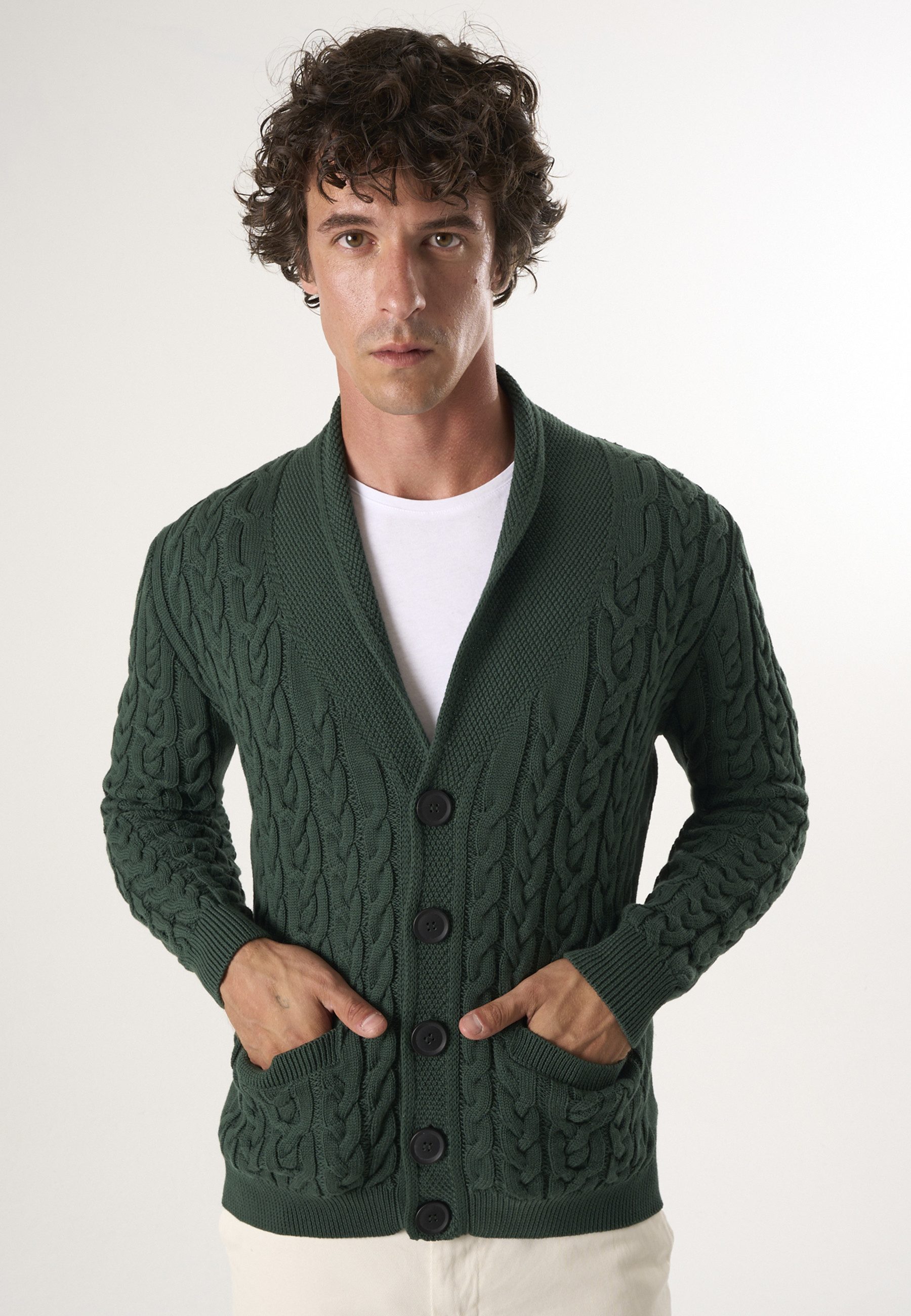 Felix Hardy Strickjacke Geknöpfte Strickjacke