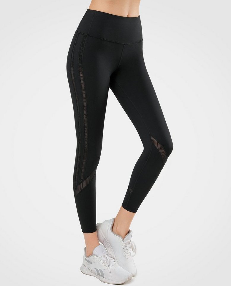 Yvette Funktionsleggings mit Mesh und Tasche hinter, high waist Sporthose  Leggings, E110405A19