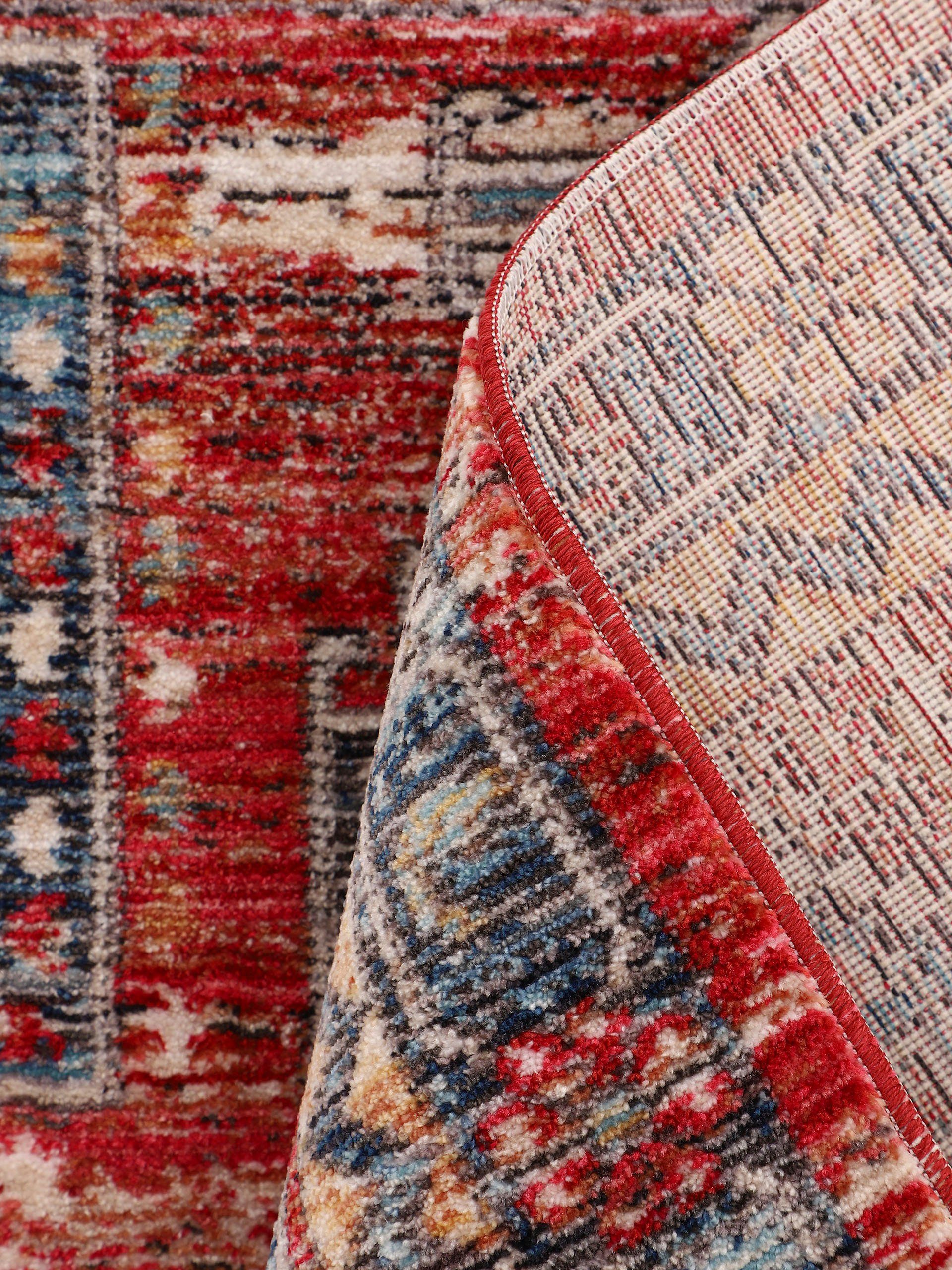 carpetfine Teppich Phoenix, rechteckig, Höhe: 6 mm, Vintage Orient Look, mit Fransen, Wohnzimmer