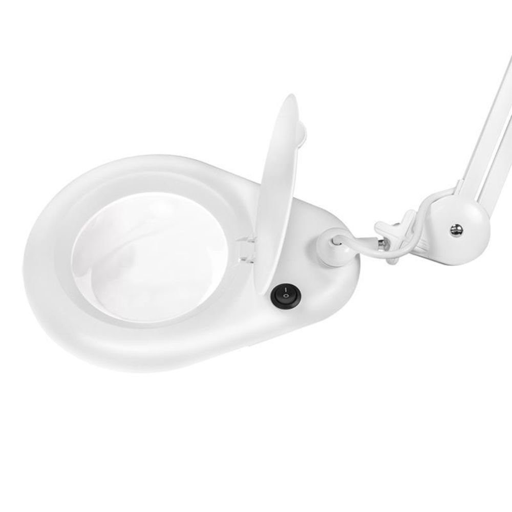LogiLink Lupenlampe WZ0058, mit Klemmhalterung, 5 Dioptrien, Weiß