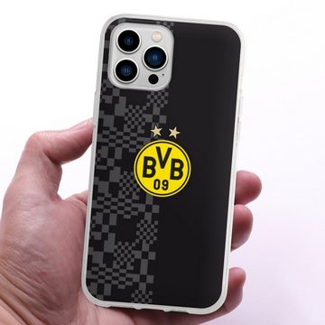 DeinDesign Handyhülle Borussia Dortmund BVB Trikot BVB Away Trikot 22/23, Apple iPhone 13 Pro Max Silikon Hülle Bumper Case Handy Schutzhülle